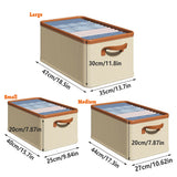 3pcs Folding Storage Boxes Clothes Organizer for Closet