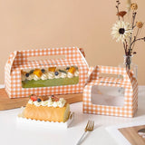 20 Pcs Handheld Dessert Packaging Boxes Windowed Anti Crush Cakes Cookies