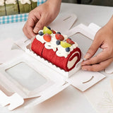 20 Pcs Handheld Dessert Packaging Boxes Windowed Anti Crush Cakes Cookies