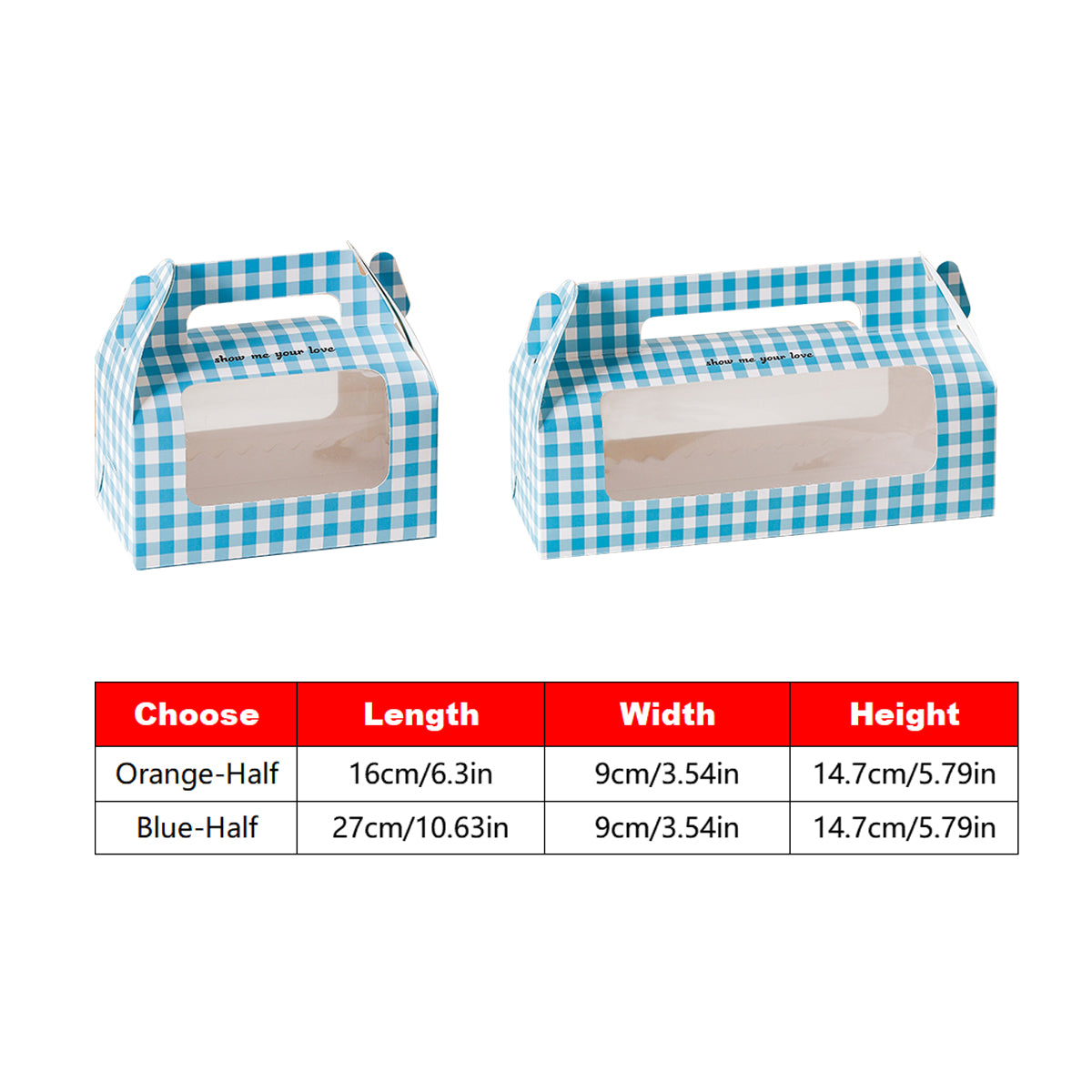 20 Pcs Handheld Dessert Packaging Boxes Windowed Anti Crush Cakes Cookies