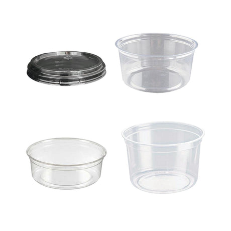 Dessert Bowls PET Plastic Leak Proof Transparent Disposable Containers