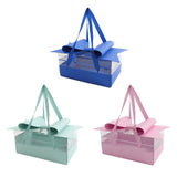 5PCS Transparent PVC Bow Gift Box with Ribbon Handles for Wedding