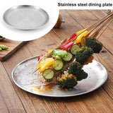 Stainless Steel Round Dinner Plate Set 6PCS