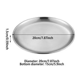 Stainless Steel Round Dinner Plate Set 6PCS
