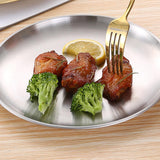 Stainless Steel Round Dinner Plate Set 6PCS
