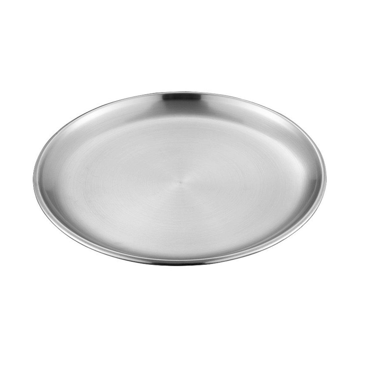 Stainless Steel Round Dinner Plate Set 6PCS