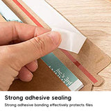 100PCS Kraft Paper Envelopes with Clear Window Self-Seal Mailing Bags