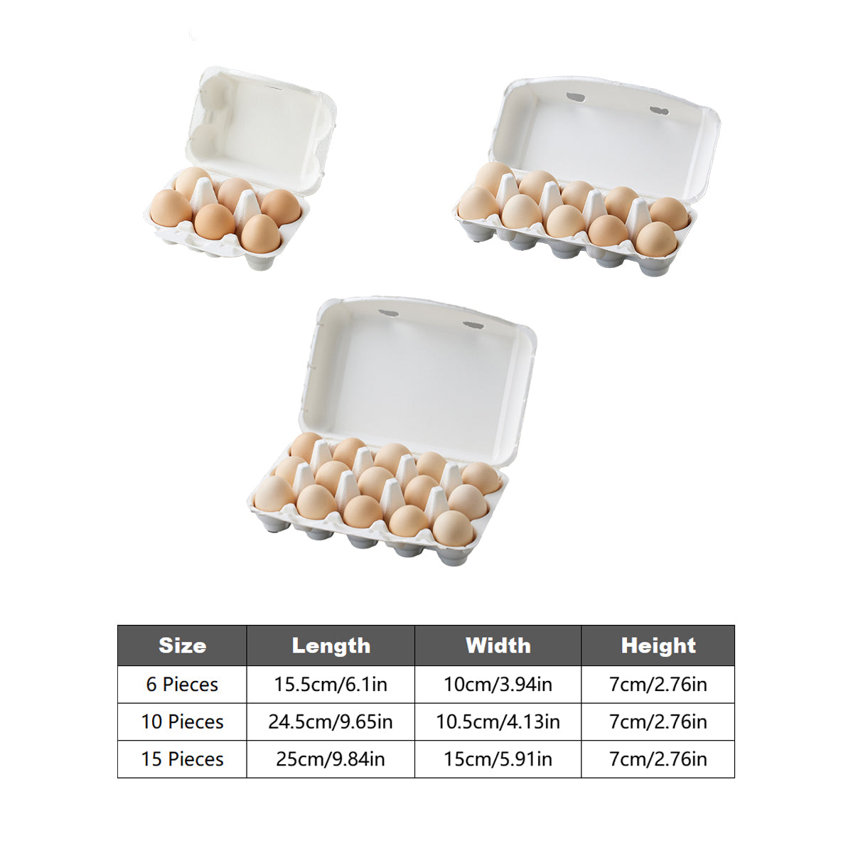 30PCS Pulp Egg Racks Leak-Proof Stackable Egg Storage Trays