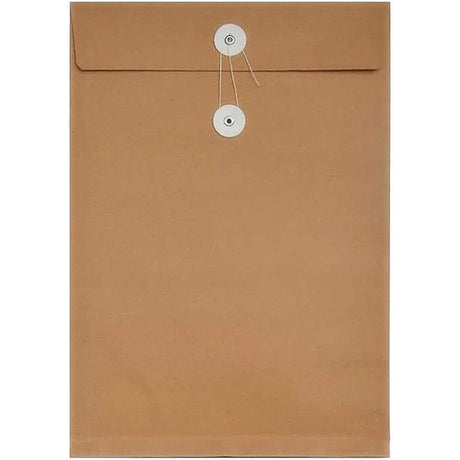 Envelope File Folders – Durable Kraft Paper with Secure String-Tie Closure