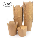50PCS Food Grade Fast Food Takeaway Boxes Leakproof Greaseproof 16/26/32OZ