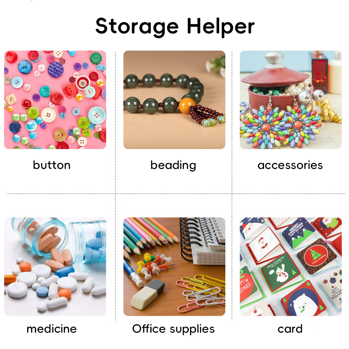 10PCS Mini Clear Plastic Storage Boxes Small Parts Organiser