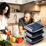 50pcs 830ml Disposable Lunch Box Rectangular Food Container