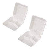 100PCS Disposable Biodegradable Lunch Box for Food Storage Takeaway Meal Safe