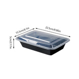 50pcs 830ml Disposable Lunch Box Rectangular Food Container