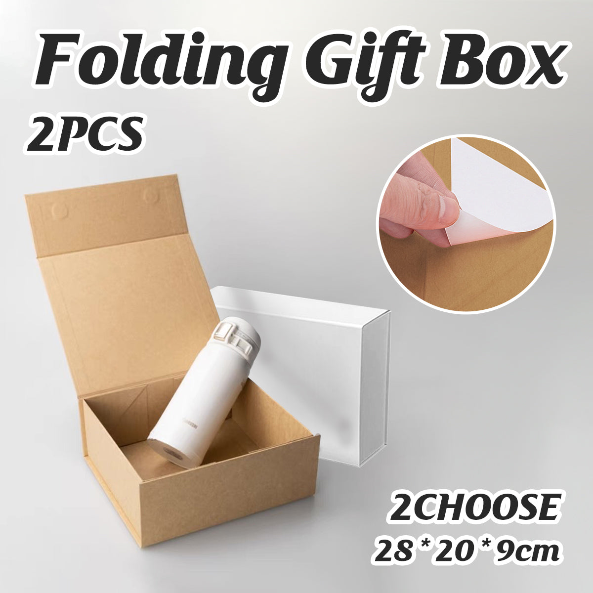 2pcs Gift Packaging Box Set Flip Top Souvenir Storage