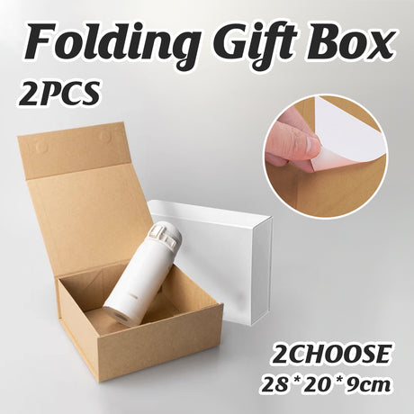 2pcs Gift Packaging Box Set Flip Top Souvenir Storage