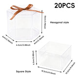 20PCS Clear Snack Pastry Gift Boxes Food Grade Cake Cookie Packaging
