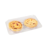 Food Packaging Boxes Transparent Plastic 6-Grid 100 Pieces for Egg Tarts
