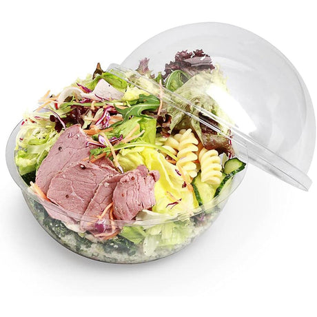 Food Packing Boxes Transparent Round Dome Shape 13cm 100 Pieces