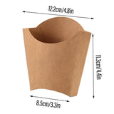 French Fries Box Kraft Paper Food Grade Foldable Snack Containers