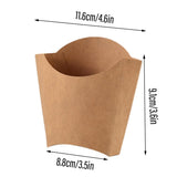 French Fries Box Kraft Paper Food Grade Foldable Snack Containers