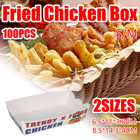 Disposable Oil Proof Snack Box Microwave Safe for Fast Food