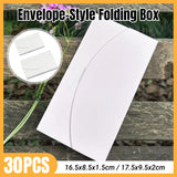 30PCS Envelope Style Folding Box White Cardboard for Wedding Favors
