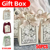 50PCS French Forest Theme Gift Bags 3Colours for Party Packing