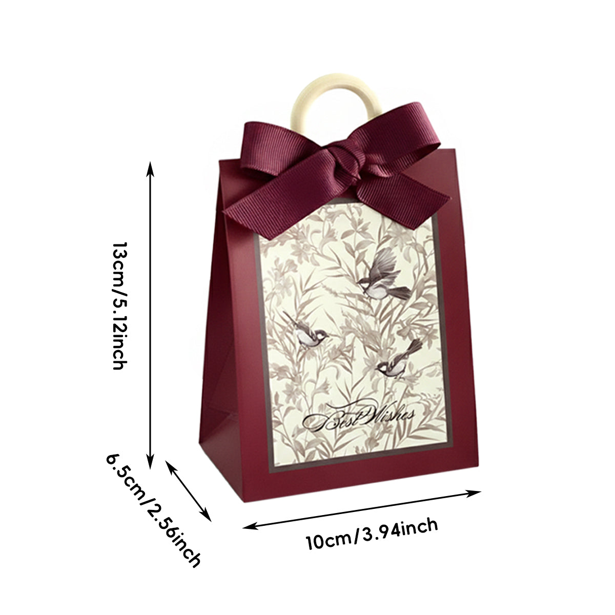 50PCS French Forest Theme Gift Bags 3Colours for Party Packing