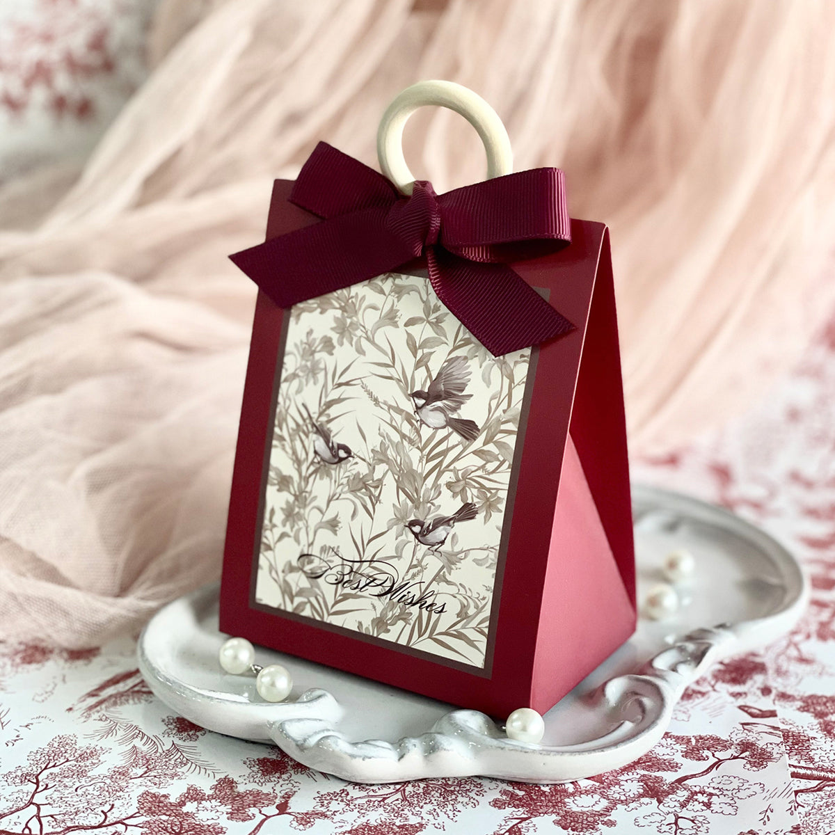 50PCS French Forest Theme Gift Bags 3Colours for Party Packing