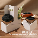 50PCS Handheld Double Cup Holder Sturdy Portable Takeaway Carrier