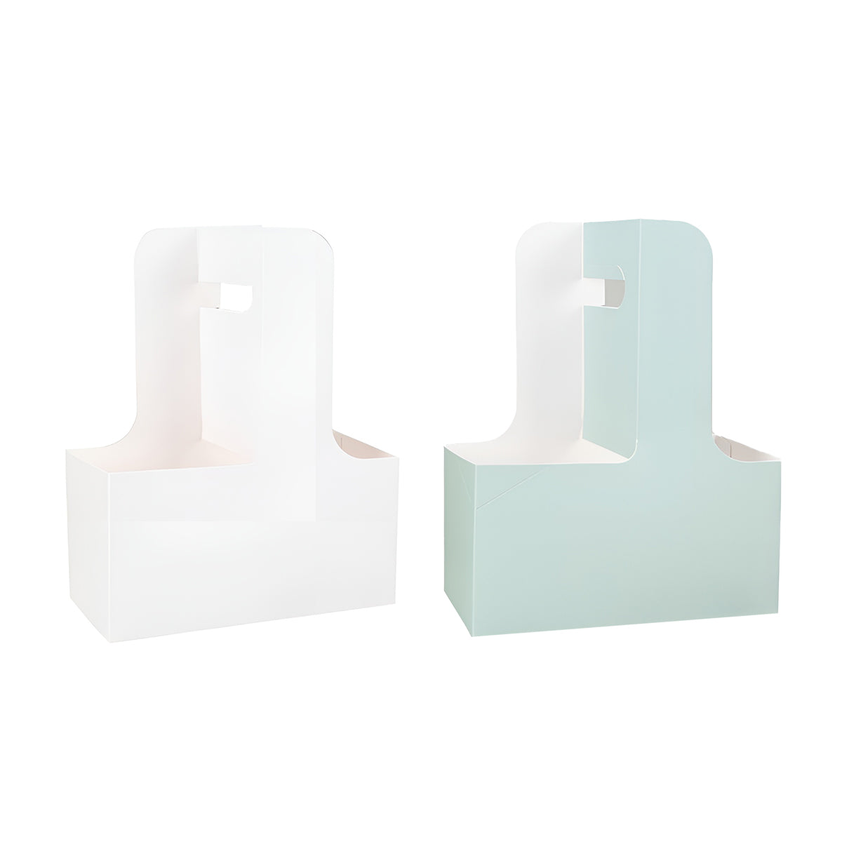 50PCS Handheld Double Cup Holder Sturdy Portable Takeaway Carrier