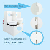 50PCS Handheld Double Cup Holder Sturdy Portable Takeaway Carrier