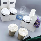 50PCS Handheld Double Cup Holder Sturdy Portable Takeaway Carrier