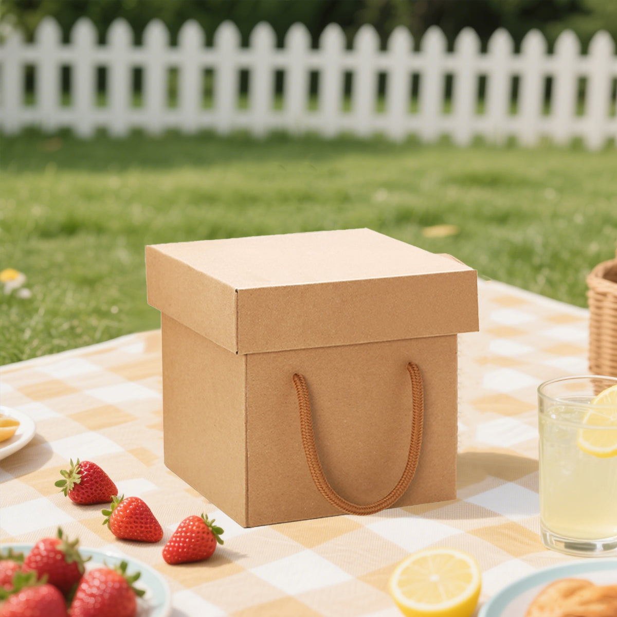 10PCS Kraft Paper Gift Box Recyclable Durable for Birthday Christmas Wedding