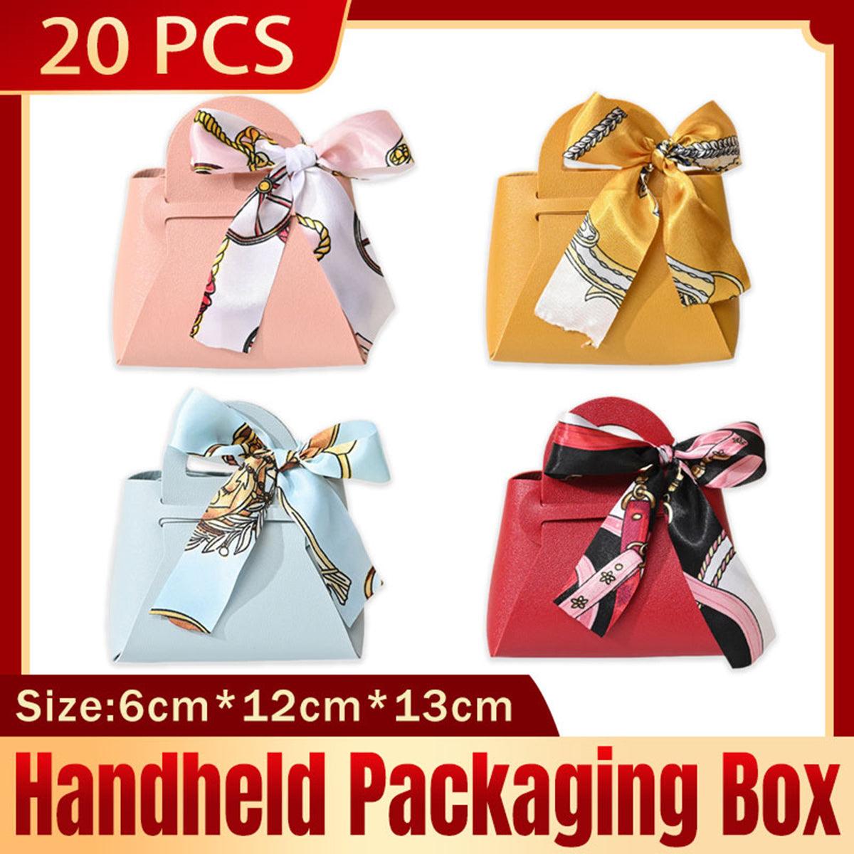Gift Box With Ribbon Paperboard 12x6x13cm Wedding Candy Favour