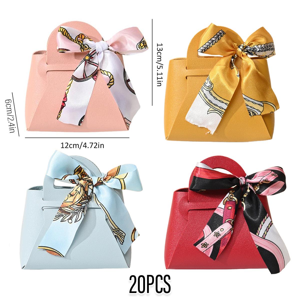 Gift Box With Ribbon Paperboard 12x6x13cm Wedding Candy Favour