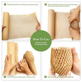 Honeycomb Kraft Paper Wrap Roll Eco-Friendly Cushioning Packaging 2 Sizes