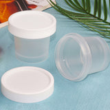 50 Pcs Plastic Cup Packaging Boxes with Lids Ice Cream Pudding Yogurt