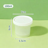 50 Pcs Plastic Cup Packaging Boxes with Lids Ice Cream Pudding Yogurt