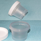 50 Pcs Plastic Cup Packaging Boxes with Lids Ice Cream Pudding Yogurt