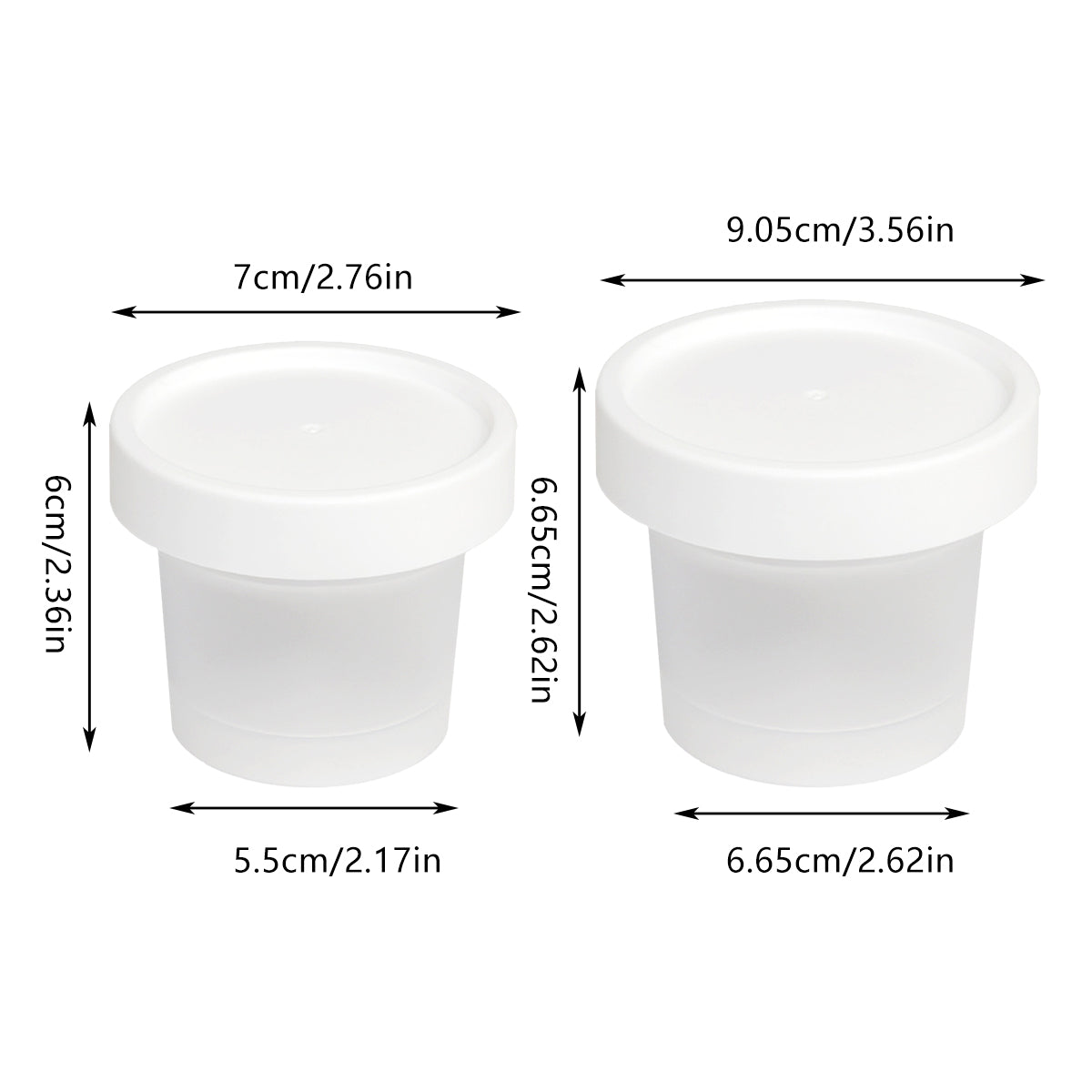 50 Pcs Plastic Cup Packaging Boxes with Lids Ice Cream Pudding Yogurt
