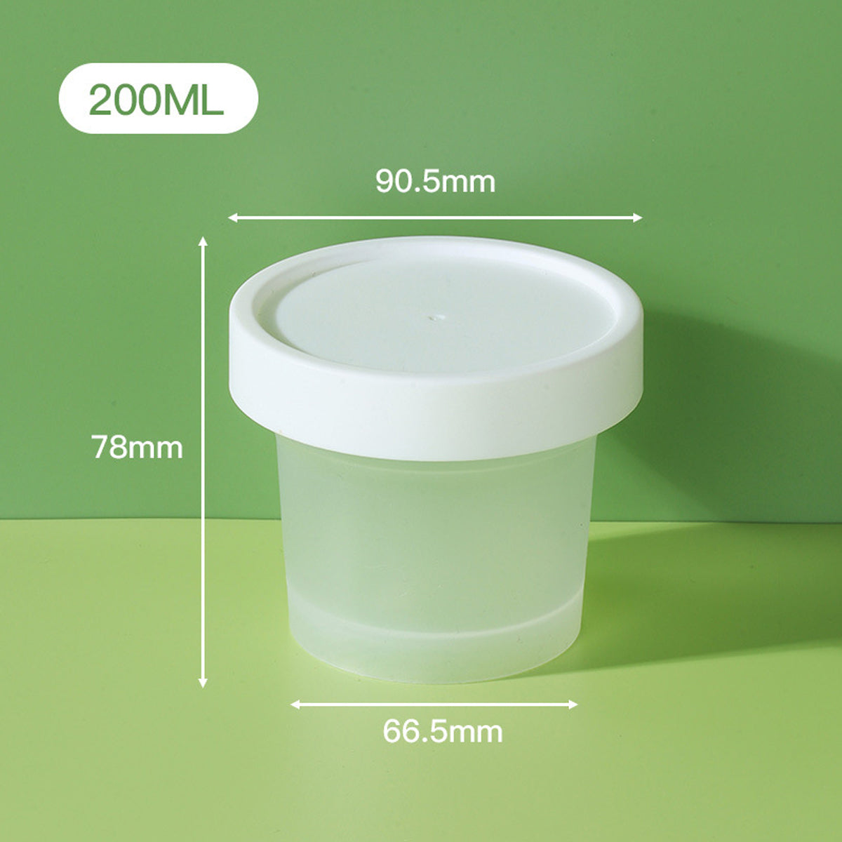50 Pcs Plastic Cup Packaging Boxes with Lids Ice Cream Pudding Yogurt