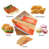 100PCS Hot Dog Foil Lined Oil Proof Takeaway Food Packaging Bags