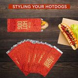 100PCS Hot Dog Foil Lined Oil Proof Takeaway Food Packaging Bags