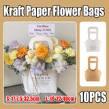 10PCS Handheld Kraft Paper Flower Bags Bouquet Gift Wrapping
