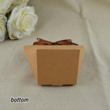 Kraft Paper Gift Bags with Ribbon Closure – 50 Pieces