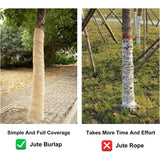 2 Rolls Solid Color Linen Wrap Burlap for Winter Trees