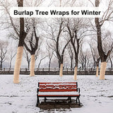2 Rolls Solid Color Linen Wrap Burlap for Winter Trees