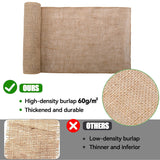 2 Rolls Solid Color Linen Wrap Burlap for Winter Trees
